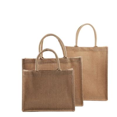 China Eco Friendly Reusable Eco Friendly Custom Logo Jute Bags Tote Shopping Bag for sale