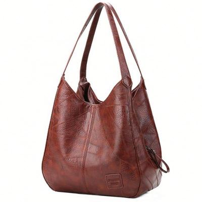 China Large Capacity Designer Women Tote Handbag Luxury Brand Lady Casual Simple Handbag Leather for sale