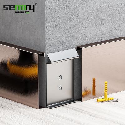 China Modern Drop Shipping Skirting Board Stainless Steel Decor Skirting Floor Wall Ceiling Edged Lines Skirting Baseboard for sale