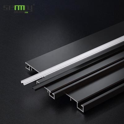 China Modern Customized Aluminum Skirting Board With Led Strip Profile Slot Flooring Accessories Baseboard for sale