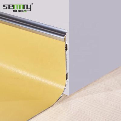 China Free Sample Modern Drop Shipping Hospital Plinth Manufacturer Aluminum Skirting Profiles Aluminum Skirting In Stock for sale