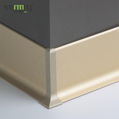 China Modern Free Sample Warm Waterproof Brushed Aluminum Alloy Skirting Board Wall Flooring Aluminum Alloy Skirting Board Kitchen Tiles Floor for sale