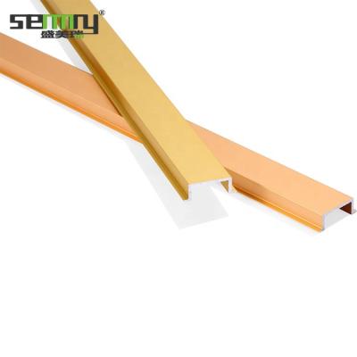 China Modern Customization Color Dividing Cover Strip Transition Tile Trim Metal U Shape Aluminum Profile for sale