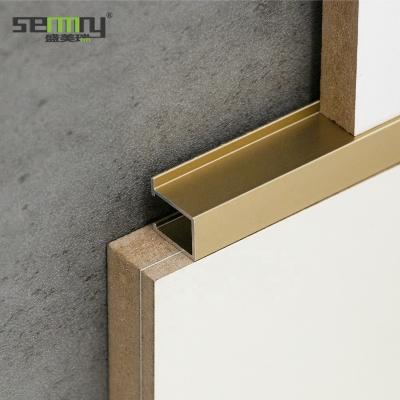 China 2021 Modern Aluminum Trimming Dividing Cover Strip Transition Tile Trim Metal U Shape Aluminum Profile for sale