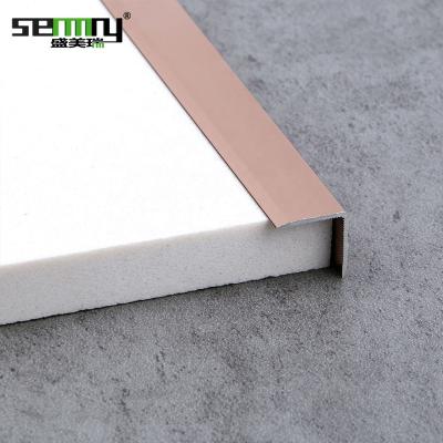 China Modern Corner External Corner Wall Ceramic Edge Brushed Aluminum L Shape Tile Trim Aluminum Alloy Edging for sale