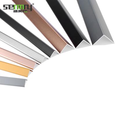 China Decorations Best Prices Brushed Color Aluminum Tile Trim Floor Wood Wall Accessories Customized L Shape Stainless Steel for sale