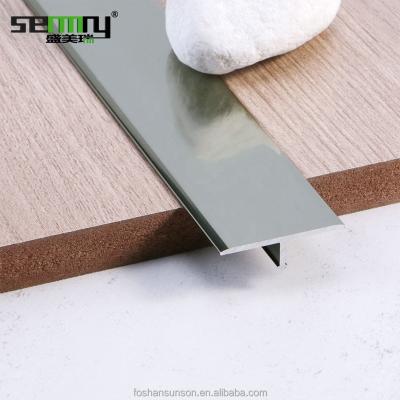 China Beautiful modern design bathroom tile corner trim t 6063 aluminum profile aluminum strips for tiles in stock for sale