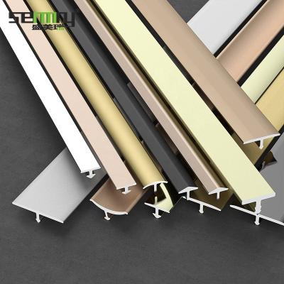 China Modern Metal Aluminum Alloy Wall Floor T Shape Aluminum Trim Corners for sale