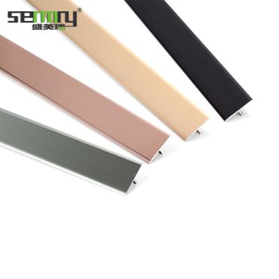 China Modern Many Size Fast Delivery Fashion Brushed Wood Color Aluminum Alloy Accessories T Shape Aluminum Tile Trim for sale