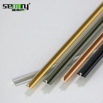 China Free sample modern aluminum alloy accessories T form t trim extrusion profile t channel transition metal tile trim for sale