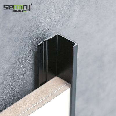 China Modern hot fashion aluminum extrusion profile closed edge trim for ceramic wide tile decorating for wall decor aluminum profile for sale