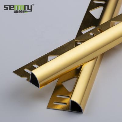 China Modern Tile Edge Trim Flooring Accessories Aluminum Metal Strip Anodizing Led Profiles for sale