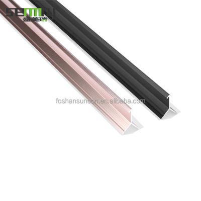 China Free Sample Hot Sale Modern Shape Customized Aluminum Ceramic Tile Various Trim Edging Metal Wall Strips for sale