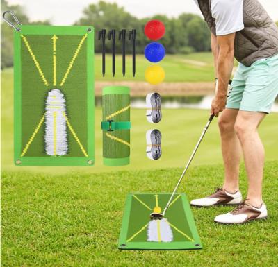 China Custom Made Outdoor Anti-Slip Golf Track Swing Mats Golf Hitting Mat Indoor Practice Mats For Swing Sensing Hitting for sale