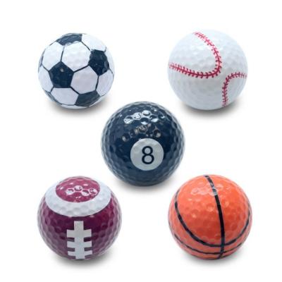 China Multi Color Custom Personalized Sports Printing Gift Golf Balls ZG-BSY006 for sale