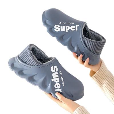 China Cushioning Warm Non-slip Bedroom Shoes Memory Shoes Men's Waterproof Comfortable Indoor Soft Cotton Ladies Plush Slippers Foam Non-slip Soled for sale