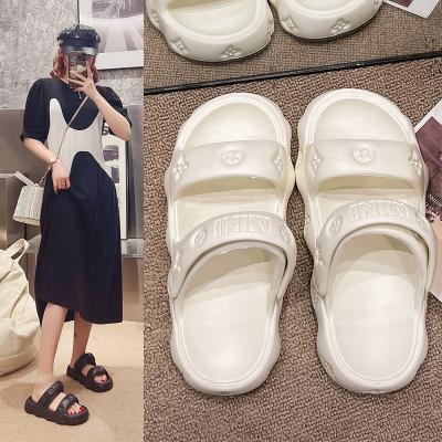 China Wholesale fashion trend EVA stepping sense house slippers female summer outside wear anti-smell anti-slip sandals female style summer be for sale