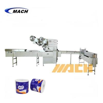 China Newspaper Using Full Automatic Toilet Paper Single Paper Roll Wrapping Packing Machine for sale