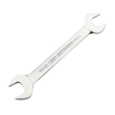 China Carbon Steel Material Tools Auto Repair Tools 45 Double Sided Carbon Steel Mirror Double Aperture Universal Wrench for sale