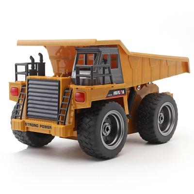 China Huina RC model 1540 1/18 scale 6 channel rc car dump truck construction alloy remote control truck for sale