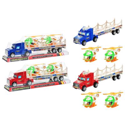 China Single Layer Plastic Kids Inertia Tow Trucks Toys, Transporter Truck Transport Car Play Vehicles Play for sale