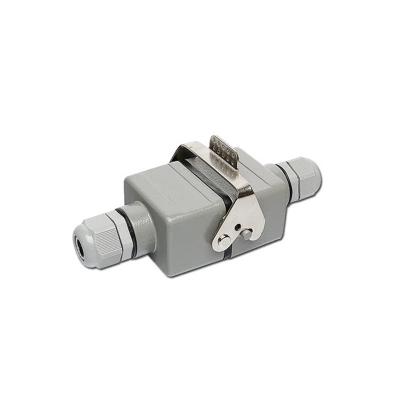 China Electrical Power Screw Connection Heavy Duty Connector HE-6 16A 500V IP65 6 Core Aviation Male Plug for sale