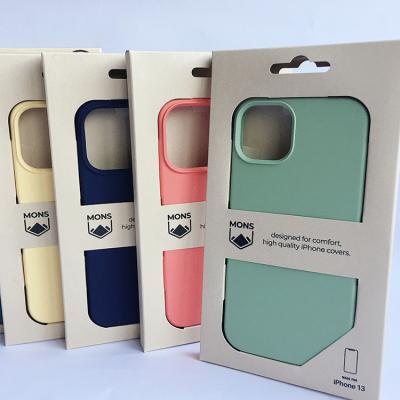 China Hot Sale Recyclable Custom Design Brown Smart Phone Case Packaging Kraft Paper Box With Your Own Logo for sale