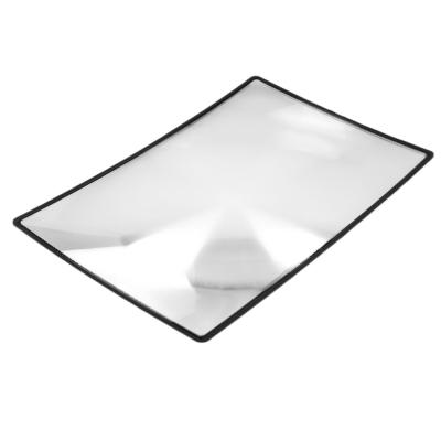 China Plastic PVC A5 Magnifying Sheet X3 Sheet Book Page Magnifying Reading Glass Magnifying Lens for sale