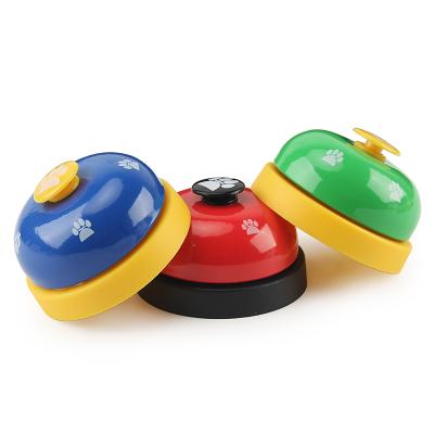 China Pet Toy Training Called Dinner Small Bell Footprint Ring Dog Toys For Teddy Puppy Pet Call L963 for sale