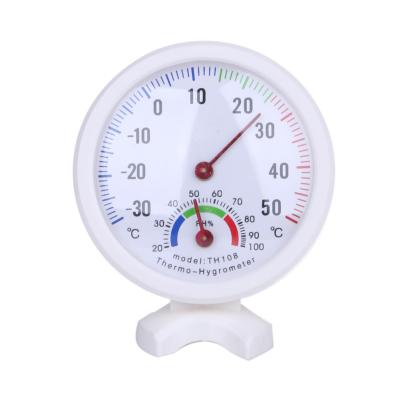 China Mini Scale Bell Shaped Thermometer and Hygrometer for Home Office Digital Indoor Outdoor White Round Temperature Measurement Tool L1006 for sale