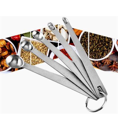 China 5 Pcs/Set Measuring Cups Long Handle Practical Home Kitchen Coffee Tea Seasoning Measuring Cups With Scale Kitchen Accessories L937 for sale