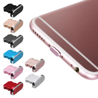 China 1PC Colorful Metal Qi Anti Dust Charger Dock Plug Plug Cover For iPhone X XR 8 7 6S Max Plus Mobile Phone Accessories for sale