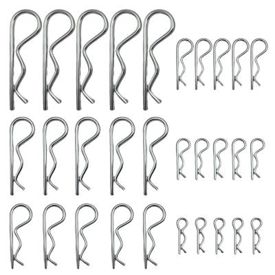 China WK.HARDWARE Cotter Pins Zinc Plated Spring Fastener Assortment Steel Kit, Heavy Duty Cotter Hairpin for Snag Pin Lock Systems DIY for sale