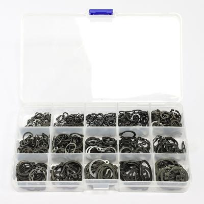 China General Industry 230pcs Circlip 18 Sizes C Clip Seals Snap Store Assortment Alloy Steel External Circlip Snap Circlip Rings Set Wholesale for sale