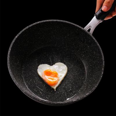 China Viable for Kitchen Cooking Aluminum Marble Stone Pancake Roasting Non Stick Frying Non Stick Frying Pan Set for sale