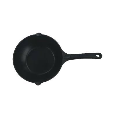 China Durable Aluminum Alloy Iron Bottom Bakelite Handle Small Non-Stick Dual Use Patented Wok for sale