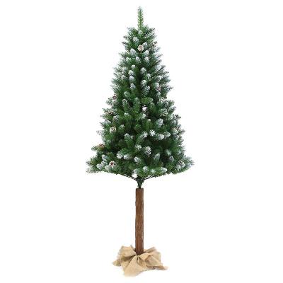 China Luxury Mixed Decorative Outdoor Christmas Tree PVC Leaf Decorative Tree for sale