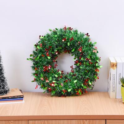 China Eco-friendly Wholesale Hot Sale Green Christmas Decoration Artificial Tinsel Artificial Garland for sale