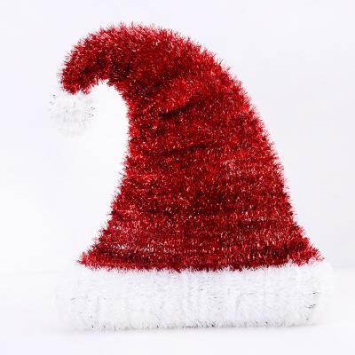 China Factory Direct Sale Durable PET Christmas Hat Glitter Tinsel Decorations for sale