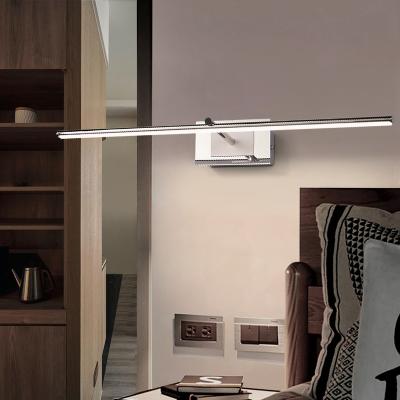 China Delicate Narrow Shade Modern Design With Light Bathroom LED Mirror Lamp Light Fixture 10W Indoor Waterproof Modern Bathroom Wall Lamp IP44 Structure Hotel Mirror IP44 for sale