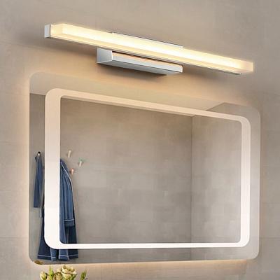 China Linear Design With 8W Waterproof Acrylic Mirror Lamp Hotel Bathroom Lampshade Mirror Lights Milk White Optic Acrylic Linear Light For Home for sale