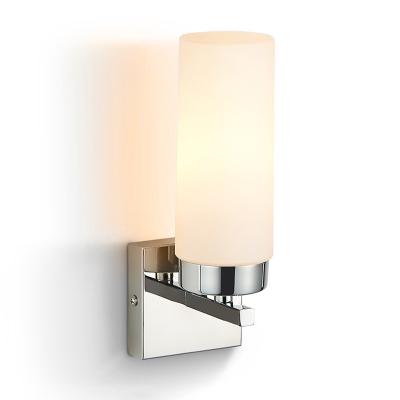 China Modern Simple Design Frosted Glass LED E14 Wall Lamp Mirror Lighting Bathroom Vanity Lighting from Zhongshan Wall Lighting Manufacturer for sale