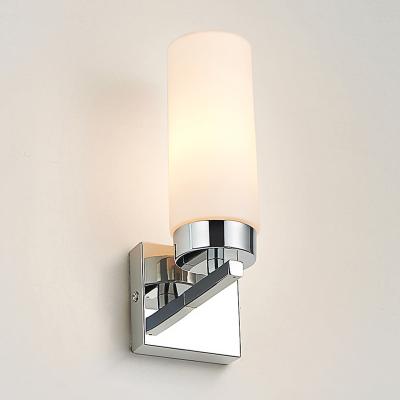 China Milk White Frosted Glass Lamp Shade Hotel Wall Sconce Lighting Modern Wall Lamp G9 Bulb Hotel Mounted Bathroom Vanity Glass Wall Light for sale