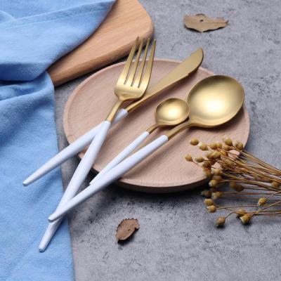 China Sustainable High Grade Wedding Stainless Steel Flatware Set For Restaurant for sale