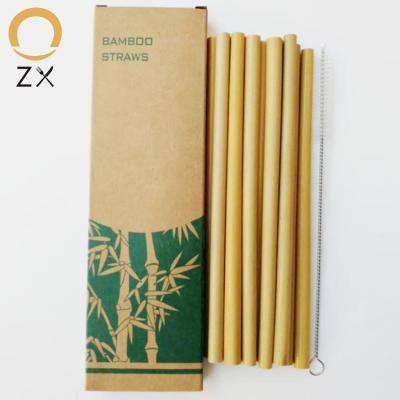 China Amazon Bamboo Supplier Wholesale Reusable Eco Friendly Natural Bamboo Straws With Brush for sale