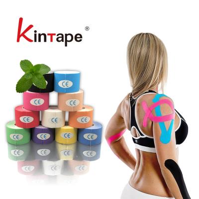 China OEM Unisex 5cmx5m Far Infrared Ray/UV-Resistant/Ion/Mint /CBD Kinesiology Tape for Sports Safety and Physiotherapy for sale