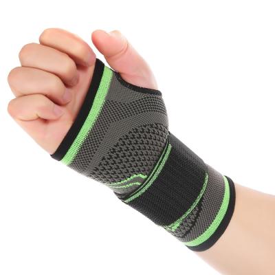 China Adult 3D Weaving Bandage Fitness Yoga Wrist Palm Support Crossfit Powerlifting High Elastic Pressurized Gym Palm Pad Protector for sale