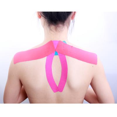 China Raincoat ; soft tissue; super stickty; hypoallergenic; elasticity160%Â ± 5 Pain Relief Products Waterproof Physiotherapy Kinesiology Tape For Back/Shoulder/Leg/Wrist/Ankle/Knee/Neck/Waist Support for sale