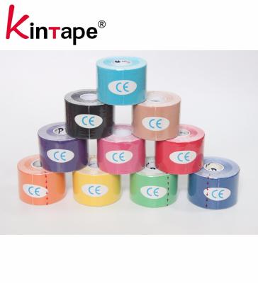 China Dynamic Colored 100% Cotton Rayon / Kinesiology Tape / Quick-Drying Polyester For Muscle Protection for sale