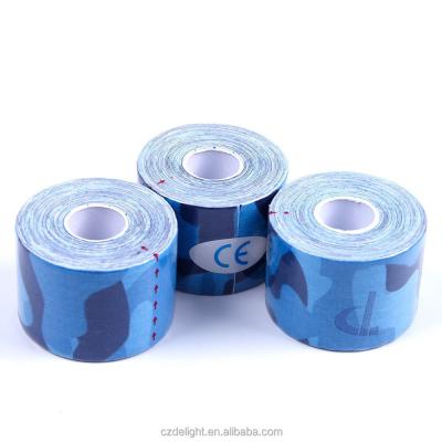 China 2021 Colorful Safety Cotton Hypoallergenic Adhesive Synthetic Sports Pad and Sports Tape Kinesiology Sports Therapeutic Waterproof Tape for sale